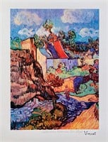 VAN GOGH ESTATE HOUSE AT AUVERS SIGN GICLEE