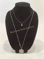 Marked Sterling Silver Necklace & Pendants