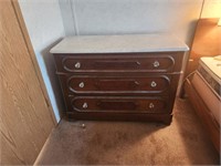 3 drawer dresser with marble top