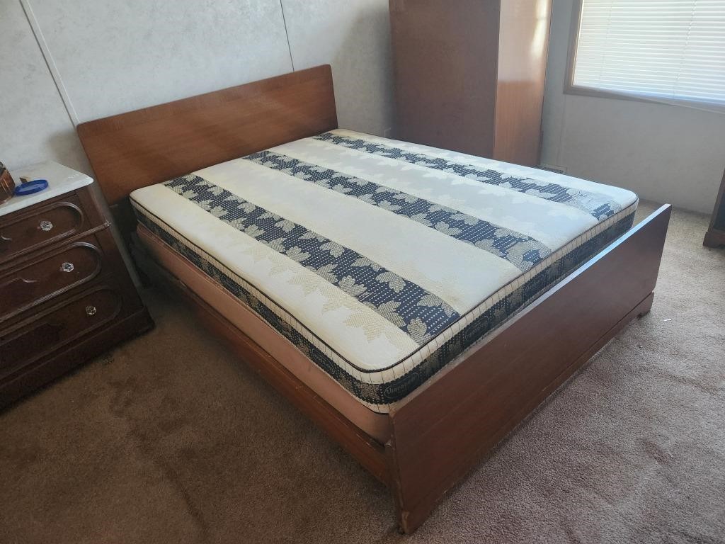 Full Bed frame-  take or leave mattress and box