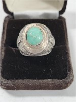 US Navy Vintage Turquoise Sterling silver ring