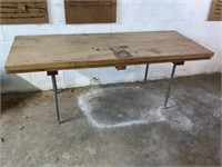 Homemade Work Table/Metal Legs