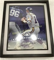 Framed Unauthenticated Brad Johnson Autograph