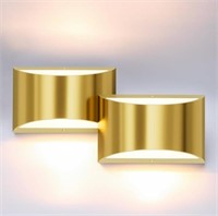 (2) Aipsun Brushed Gold Indoor wall Sconce. G9