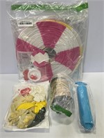 Lot of party supplies, balloons, paper lantern