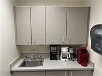 Wall Storage Cabinets & Towel Dispenser (Coffee