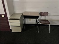 File Cabinet, Desk & Chair