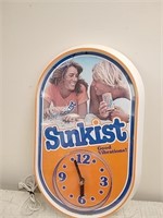 Sunkist Orange drink clock