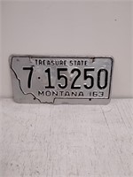 Vintage 1963 Montana license plate