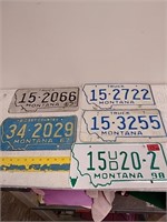 Group of vintage Montana license plate