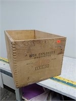 Vintage wooden Dupont High explosives box
