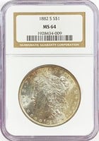 1882-S Morgan Silver Dollar MS-64