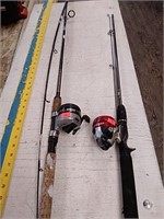 2 rod and reel combos