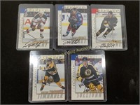 Autographed Hockey Cards, Penguins, Bruins