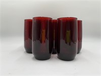 Ruby Red Drinking Glasses