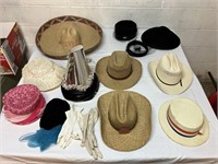 Assorted Hats/Cowboy/Ladies/Costume