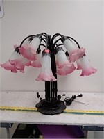 Decorative tulip globed lamp