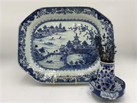 Blue Willow Platter & More