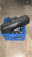 Sony radio and cleaning supplies (not verified)