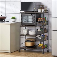 Black Baker's Rack with 8 Shelves and Stand