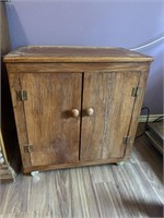 HAND MADE WOODEN CABINET 23" X 21" X 12"
