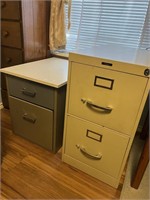 TWO 2 DRAWER FILING CABINET 28" X 15" X25" LARGEST