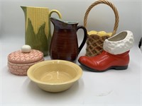 Ceramic Pitchers, Baskets, Bowls & More