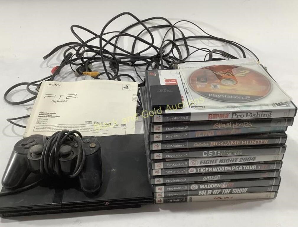 Sony Playstation 2 Slim With 12 Games (Turns On)
