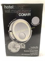 CONAIR Wall Mounted Mirror Brushed Nickel Finish