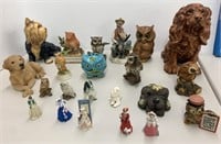 Group porcelain, ceramic, animal, vintage, owl,