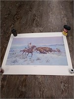 Ace Powell buffalo hunt print