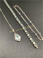 (3) 925 Sterling Silver Bracelets & Necklaces