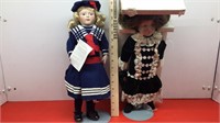 EMILY & LOUISA  DOLLS FRANKLIN HEIRLOOM COLLECTION