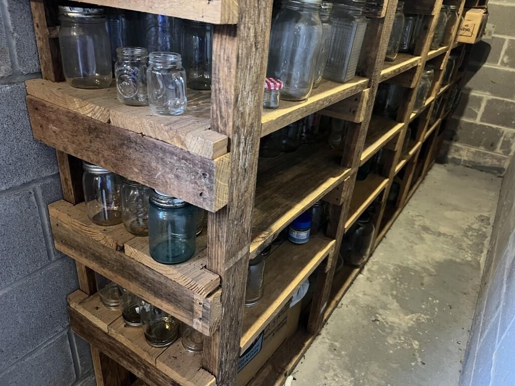 MISC LOT OF CANNING JARS APPROX 350 JARS
