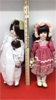 2-PORCELAIN COLLECTOR DOLLS S & H GREEN STAMPS