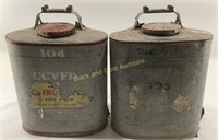 (2) Vintage Indian Fire Fighter Water Pumps