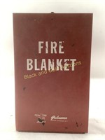 Vintage Pulmosan Fire Blanket & Metal Case