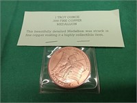 One oz. Copper 2nd amendment coin