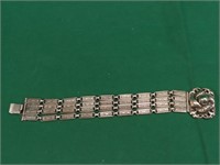 Seller states, vintage silver bracelet, unmarked.