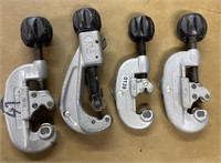 Lot of four Pipe Tubing Cutters