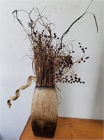 Home Decor - Large Vase & Plastic Fruit