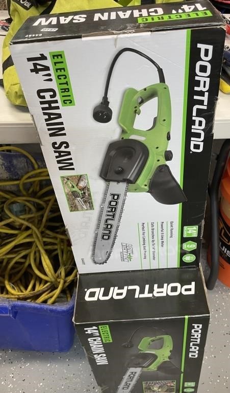 New Portland Electric Chainsaw in Box