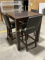 Auburn Dovetail Table W/ (3)Bar Height Chairs