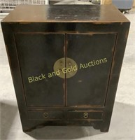 Black Distress Ming Style Cabinet