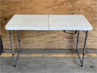 Adjustable Height Lifetime Folding Table