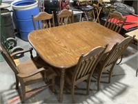 Extendable Oak Table & Chairs