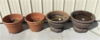 (4) Ceramic Planter Pots