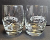 Pair of Gibson's Whiskey Glasses