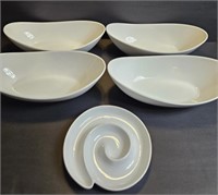 White Ceramic Serving Pieces (5)