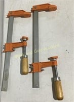 (2) Jorgensen 3712 - 12 Inch Steel Bar Clamps